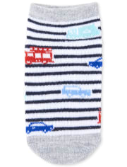 Toddler Boys Vehicle Ankle Socks 6-Pack