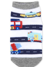 Toddler Boys Vehicle Ankle Socks 6-Pack