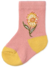 Baby Girls Floral Midi Socks 6-Pack