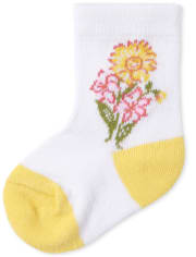 Baby Girls Floral Midi Socks 6-Pack