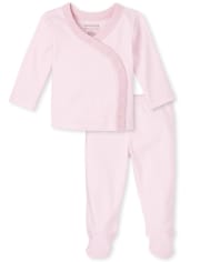 Baby Girls Striped 2-Piece Set Take Me Home Set