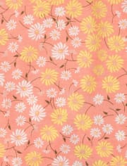 Conjunto de 2 piezas de cambray con volantes florales para niñas pequeñas