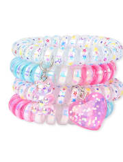 Girls Star Coil Bracelet 4-Pack