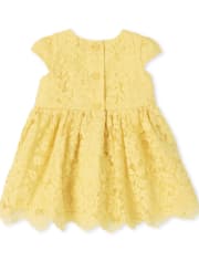 Baby Girls Lace Fit And Flare Dress