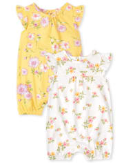Baby Girls Floral Romper 2-Pack