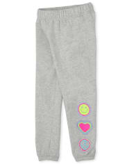 Pantalon de jogging en molleton Happy Face pour fille