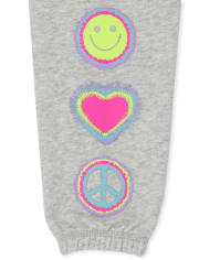 Pantalon de jogging en molleton Happy Face pour fille