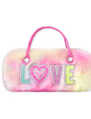 Estuche para gafas de sol de piel sintética Rainbow Love para niñas