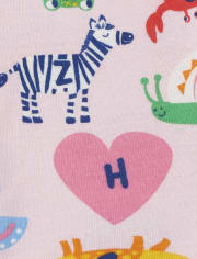 Baby And Toddler Girls Alphabet Snug Fit Cotton Pajamas