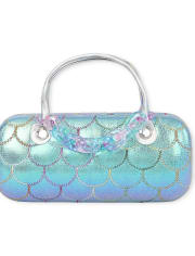 Girls Quilted Chain Sunglasses Case