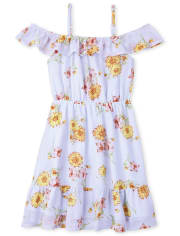 Girls Mommy And Me Floral Ruffle Dress