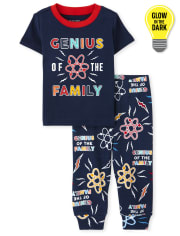 Pijama de algodón unisex para bebés y niños pequeños Glow Genius Snug Fit