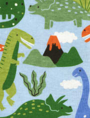 Pijama de algodón de ajuste ceñido Dino para bebés y niños pequeños