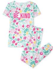 Womens Mommy And Me Floral Snug Fit Cotton Pajamas