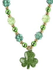 Girls St. Patrick's Day Beaded Necklace And Bracelet Set