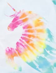 Girls Tie Dye Unicorn Pajamas