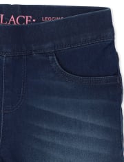 Jegging à enfiler en denim extensible pour fille