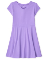 Girls Criss-Cross Everyday Dress
