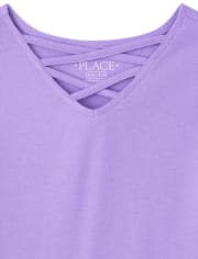 Girls Criss-Cross Everyday Dress