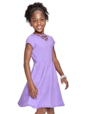 Girls Criss-Cross Everyday Dress