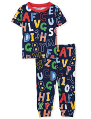 Pyjama Bébé Et tout-petit Alphabet Snug Fit en coton