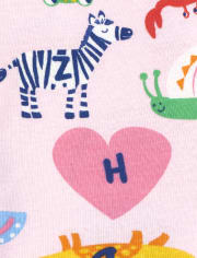 Baby And Toddler Girls Alphabet Snug Fit Cotton Pajamas