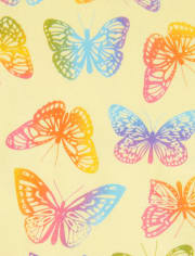 Baby And Toddler Girls Rainbow Butterfly Snug Fit Cotton Pajamas