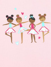 Baby And Toddler Girls Ballet Snug Fit Cotton Pajamas