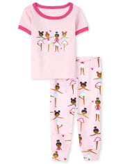 Baby And Toddler Girls Ballet Snug Fit Cotton Pajamas