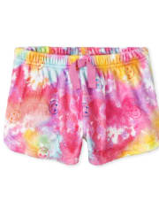 Girls Happy Face Fleece Pajama Shorts