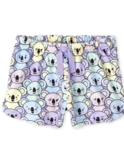 Girls Koala Fleece Pajama Shorts