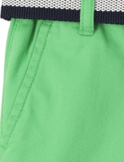 The Children's Place Baby and Toddler Boys Belted Chino Shorts 
