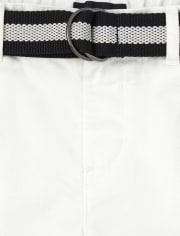 Baby And Toddler Boys Belted Chino Shorts