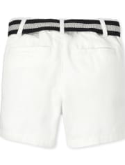 Baby And Toddler Boys Belted Chino Shorts