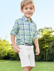 Baby And Toddler Boys Belted Chino Shorts