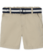 Shorts chinos con cinturón para bebés y niños pequeños