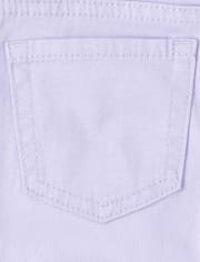 Shorts skimmer de sarga con puño enrollado para niñas