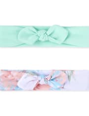 Toddler Girls Floral Bow Headwrap 2-Pack