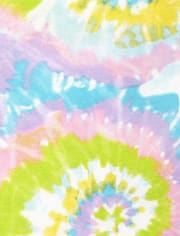 Girls Butterfly Tie Dye Snug Fit Cotton Pajamas 2-Pack