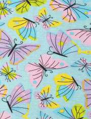 Girls Butterfly Tie Dye Snug Fit Cotton Pajamas 2-Pack