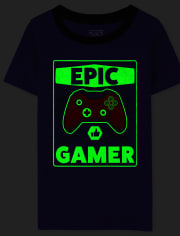 Pijama de algodón de ajuste ceñido Glow Video Game para niños