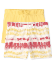 Girls Print Shorts 2-Pack