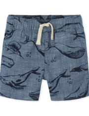 Baby And Toddler Boys Whale Pull On Jogger Shorts