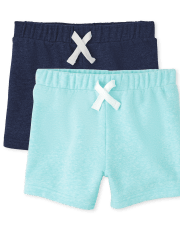 Baby And Toddler Boys Marled French Terry Shorts 2-Pack