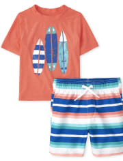 Baby And Toddler Boys Surfboard Swimsuit