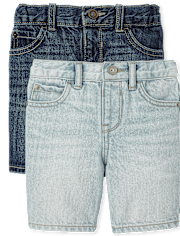 Baby And Toddler Boys Denim Shorts 2-Pack