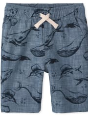 Boys Whale Pull On Jogger Shorts