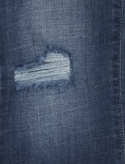 Girls Distressed Kick Flare Jeans