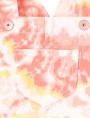 Short en sergé tie-dye pour fille