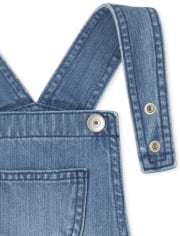Girls Denim Shortalls
